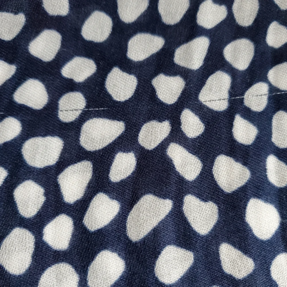 J Crew Factory Lightweight Scarf Blue with White Spots 24
